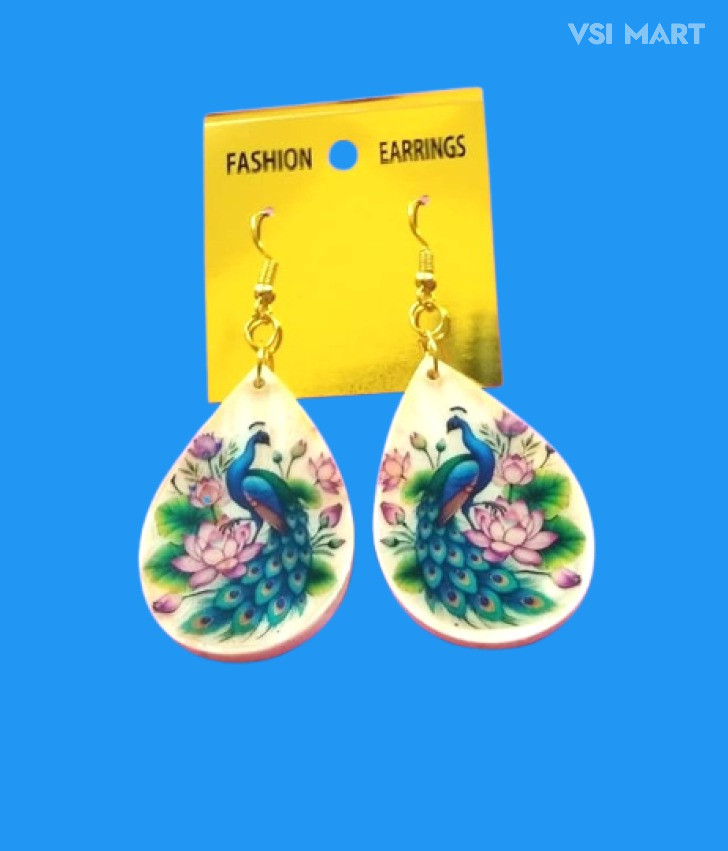 Resin Mayel Drops Earrings