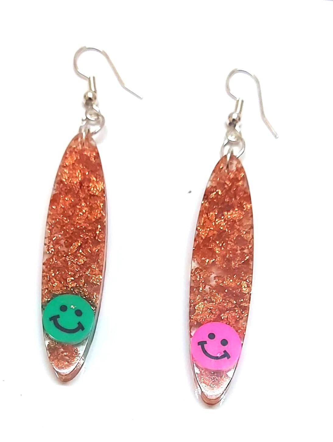 Resin Smile Earrings (1Set)