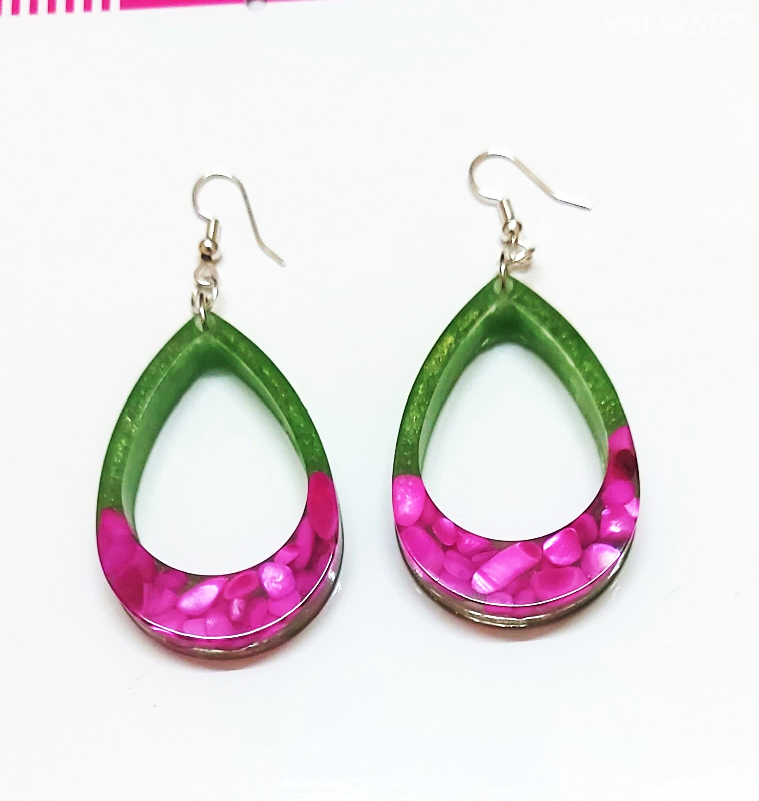 Resin Big Drops Outline Earrings (1Set)