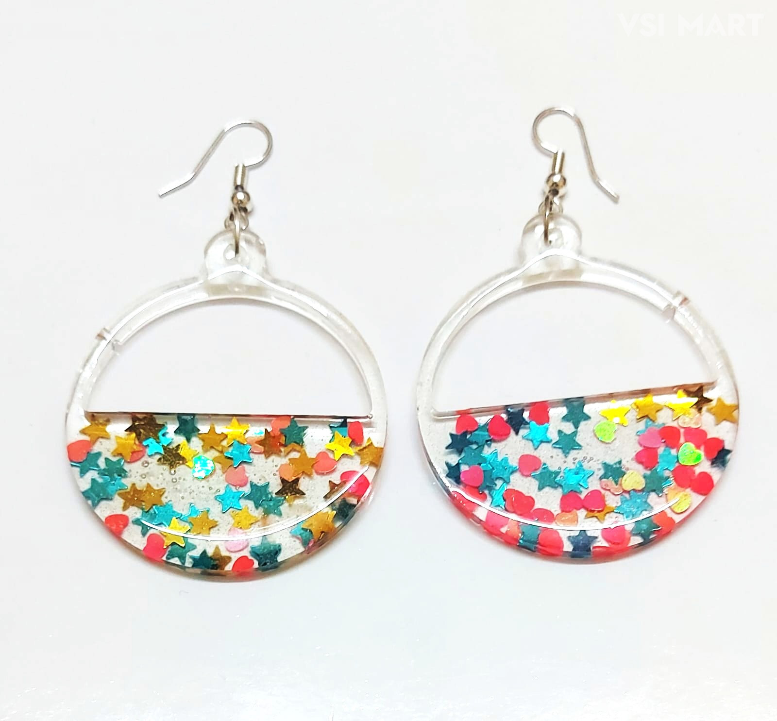 Resin Imported Clear Earrings (1Set)