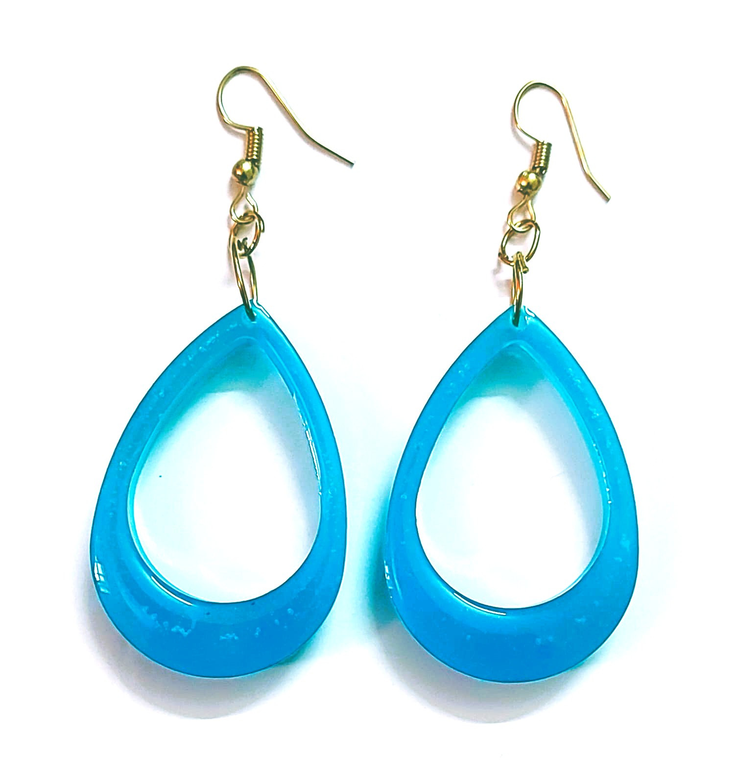 Resin Big Drop Outline Earrings (1Set)