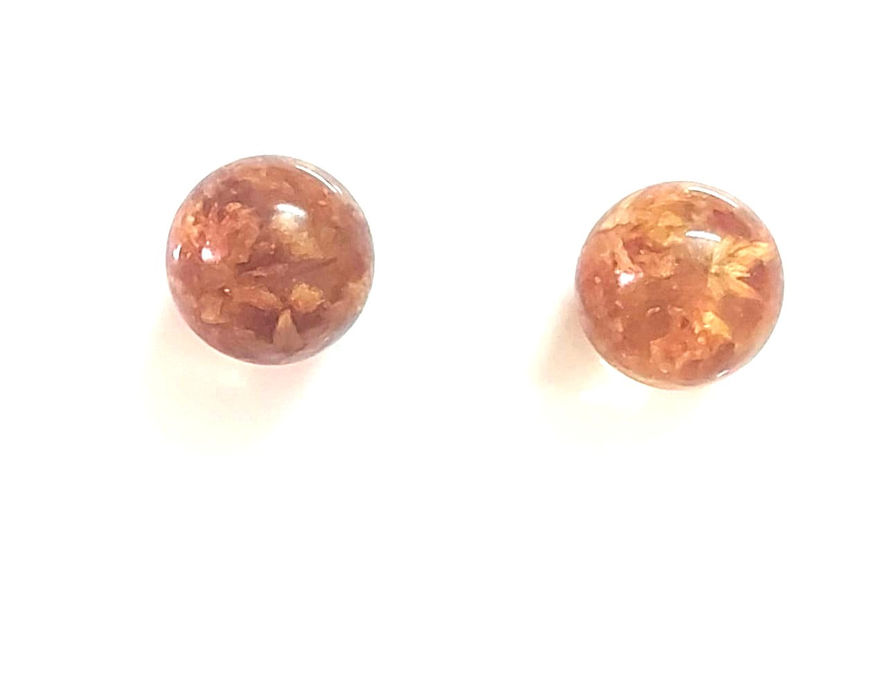 Resin Ball Stud Earrings (1Set)