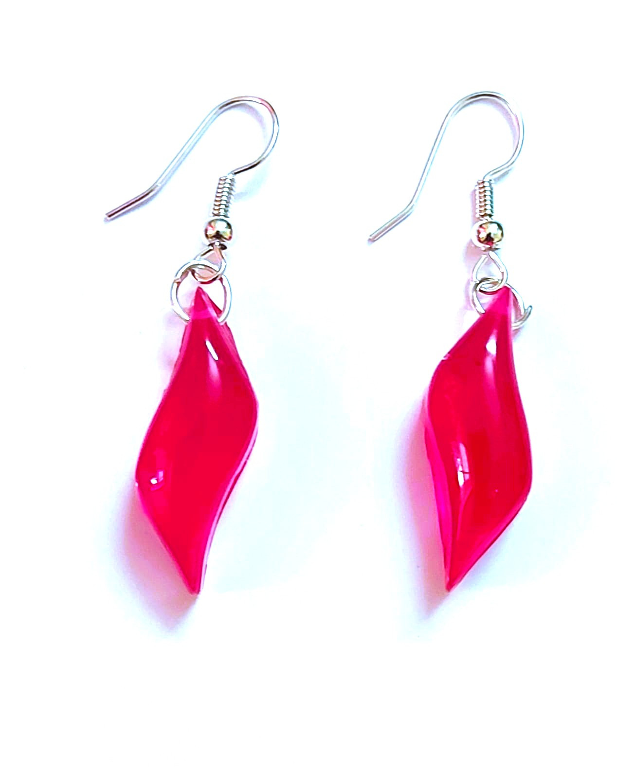 Resin Raspberries Pink Finish Earrings (1Set)