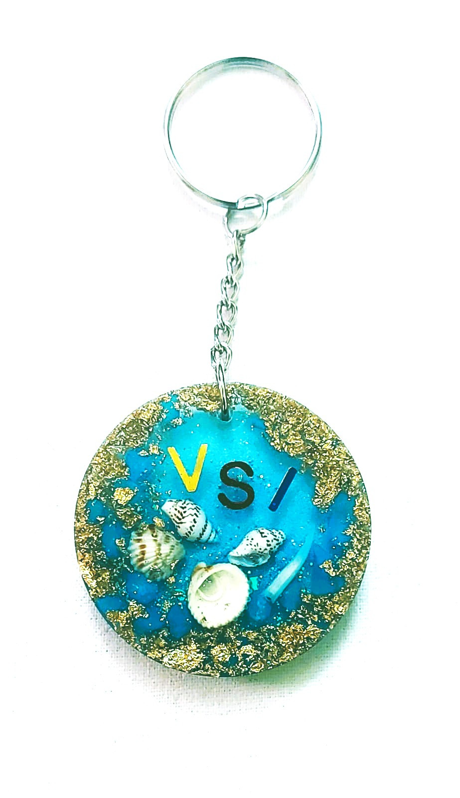 Resin Seashells Keychain