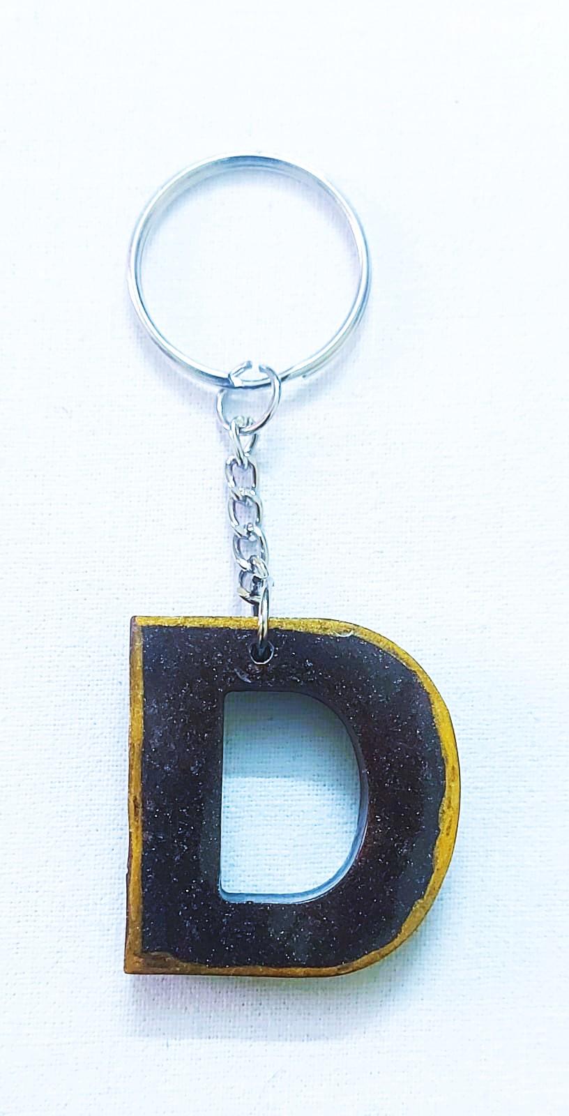 Resin Alphabetic "D" Keychain