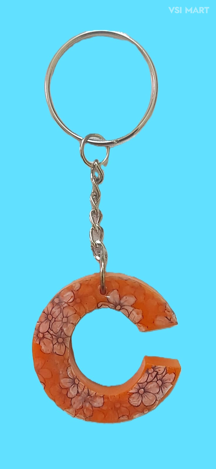 Resin Alphabetic "C" Keychain