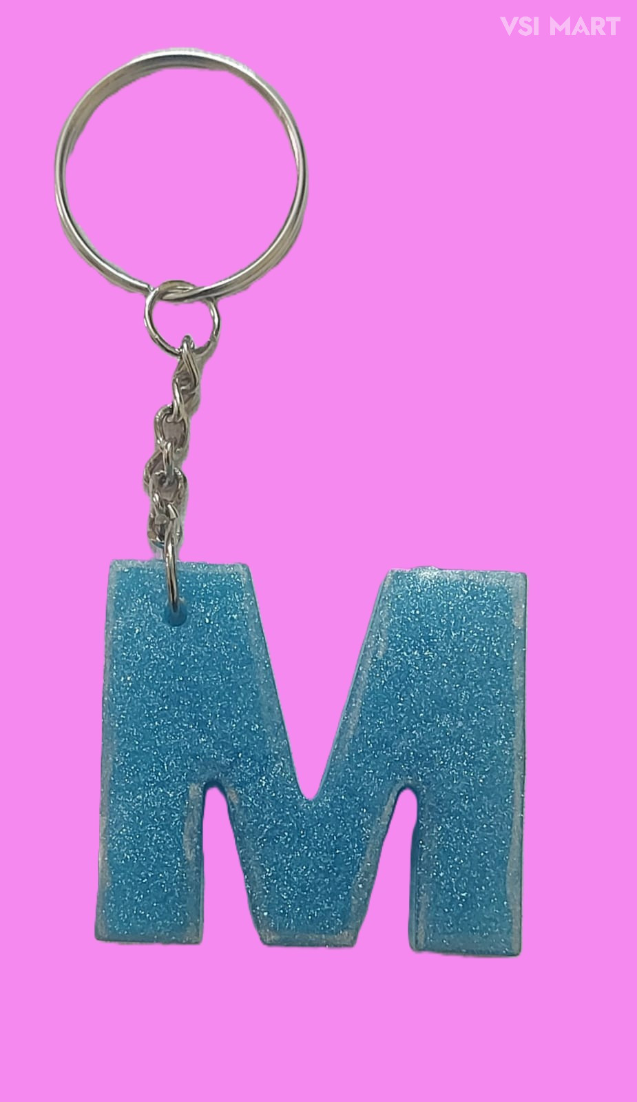 Resin Alphabetic "M" Keychain