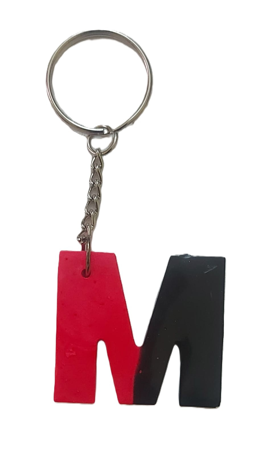 Resin Twin Colour "M" Keychain
