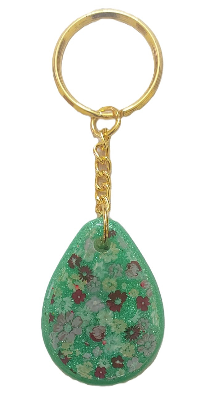 Resin Avocado Keychain