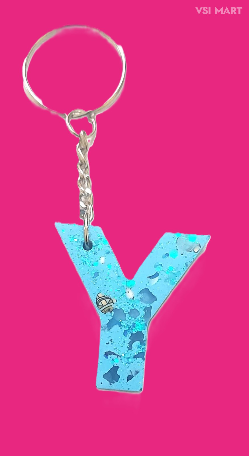 Resin Alphabetic "Y" Keychain