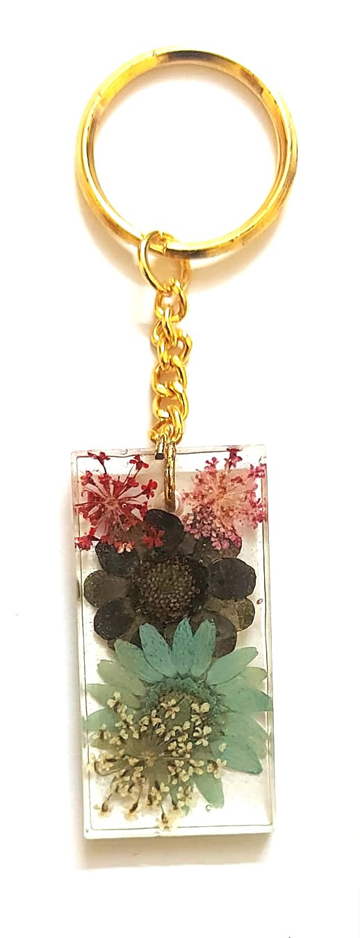 Resin Rectangle Keychain