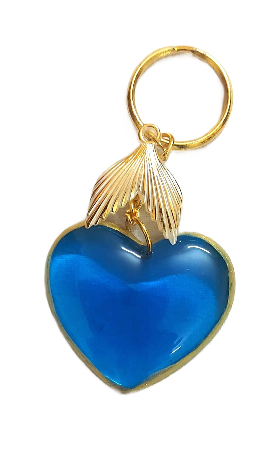 Resin Big Blue Hearten Keychain
