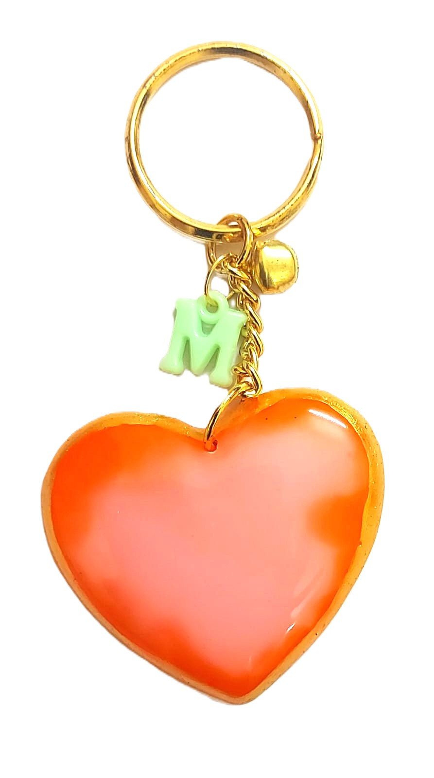 Resin Orange Hearten Keychain