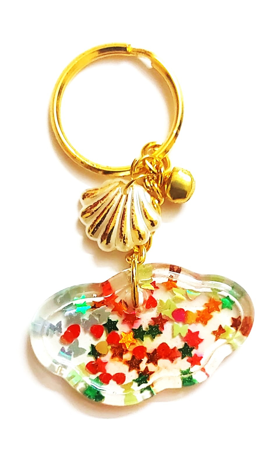 Resin Clear and Charms Keychain