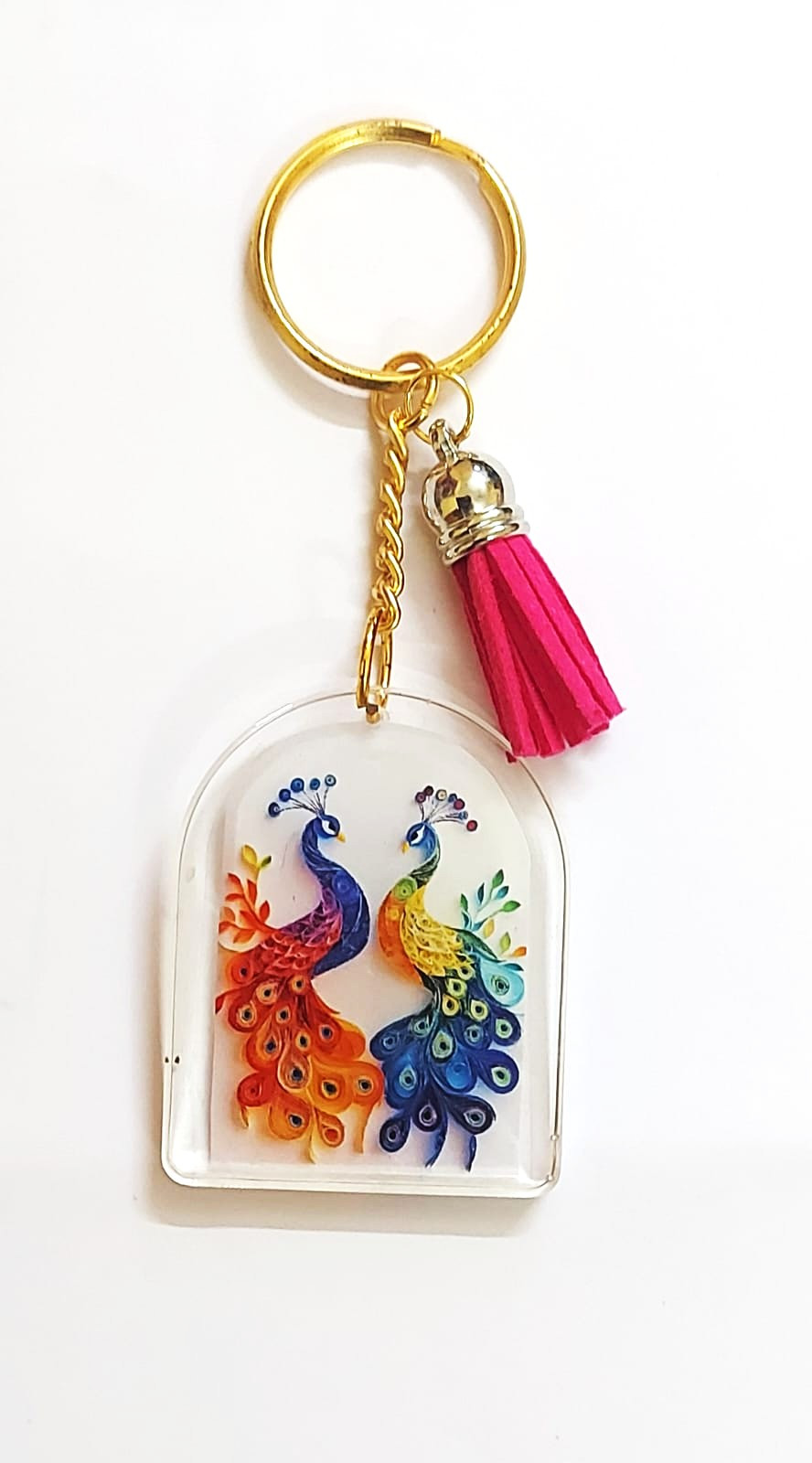 Resin Colour Print Keychain