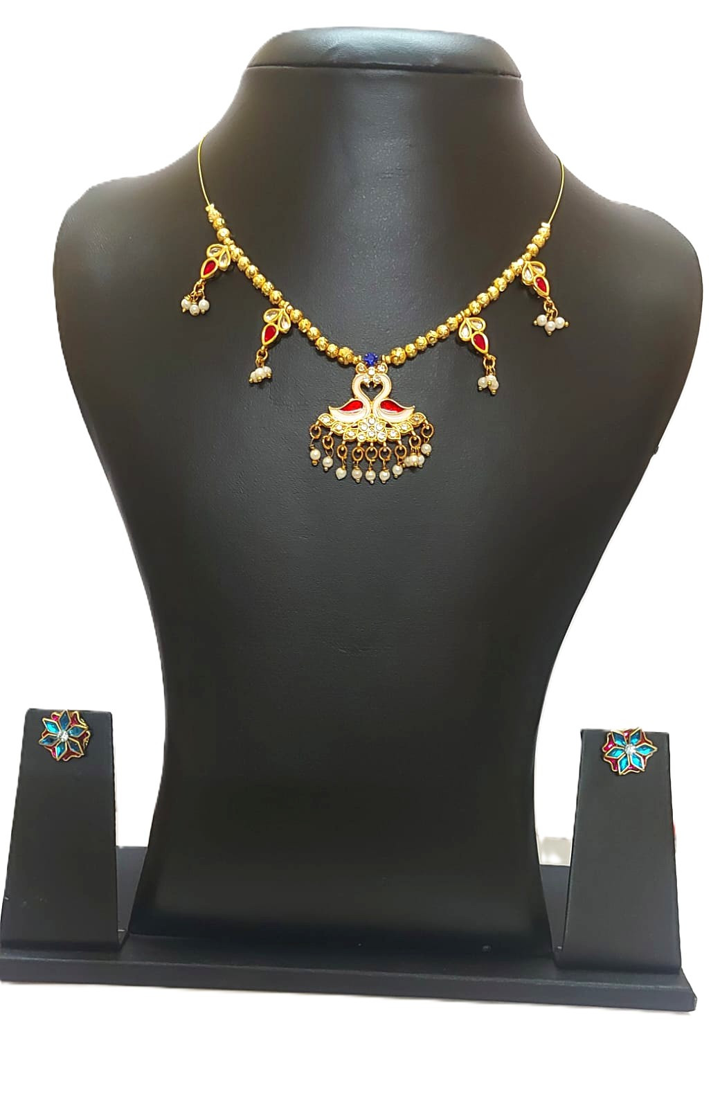 Invisible Necklace Annam Dollar Set with Earrings (1Set)