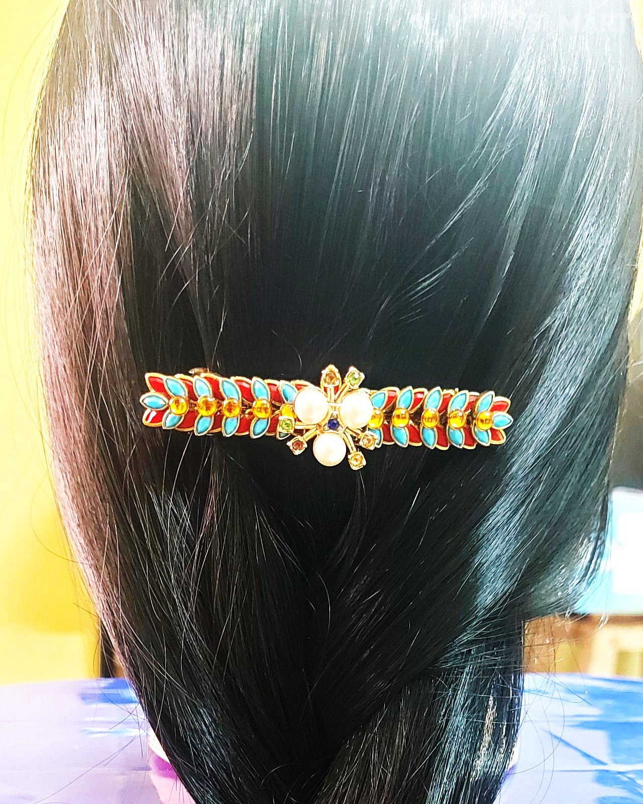 Multi Colour Stones Hair Clips