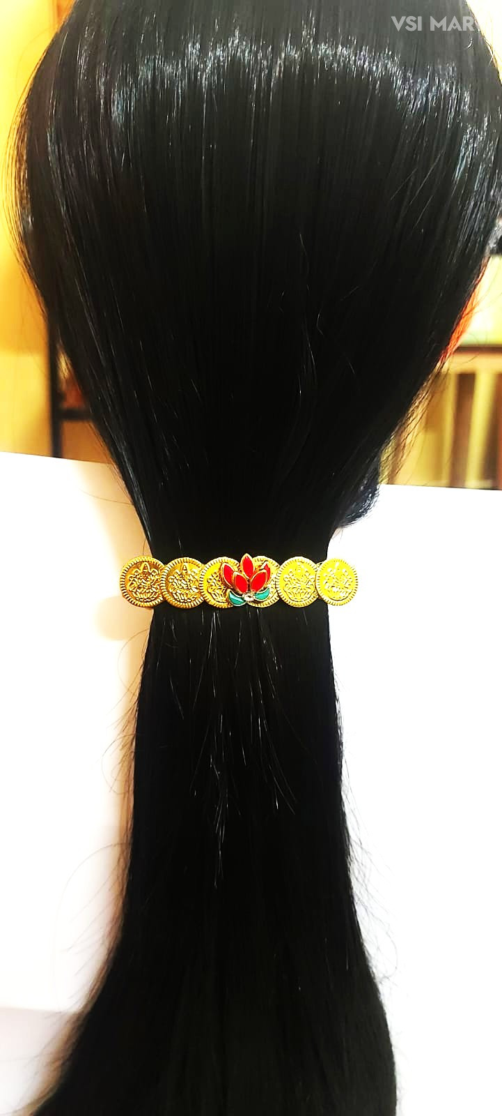 Gold Lakshmi Coin Hair Clips for Woman and Girls