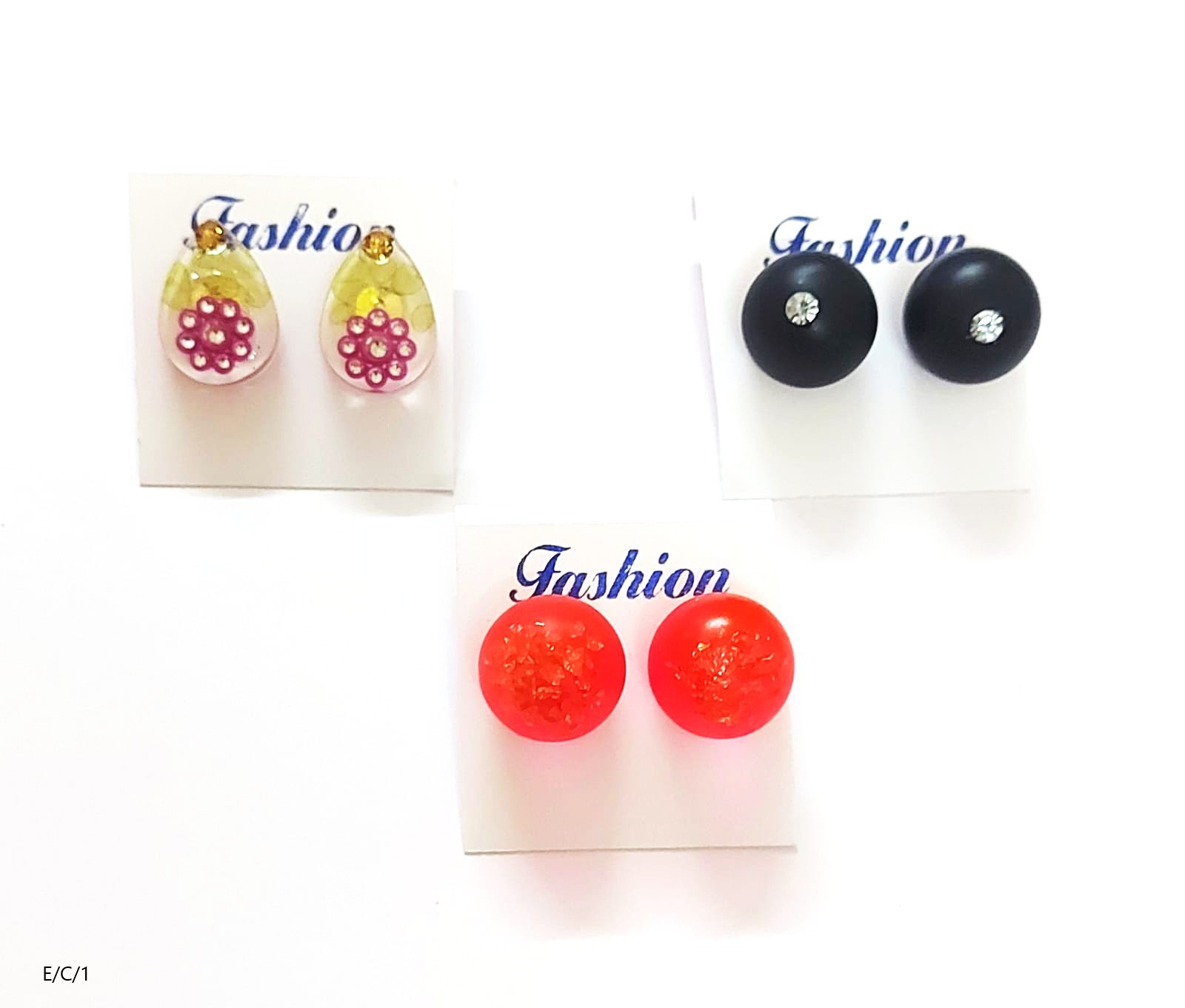 Resin Money Saver Combo Stud Earrings  (3set)