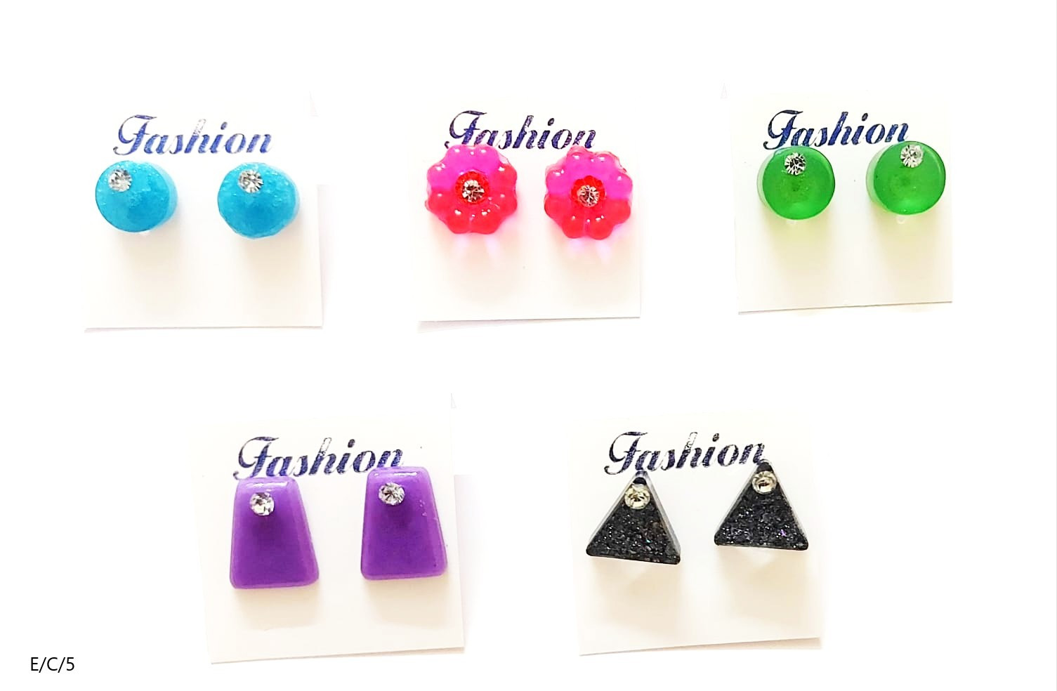 Resin Money Saver Combo Offer Stud Earrings (5Pairs)