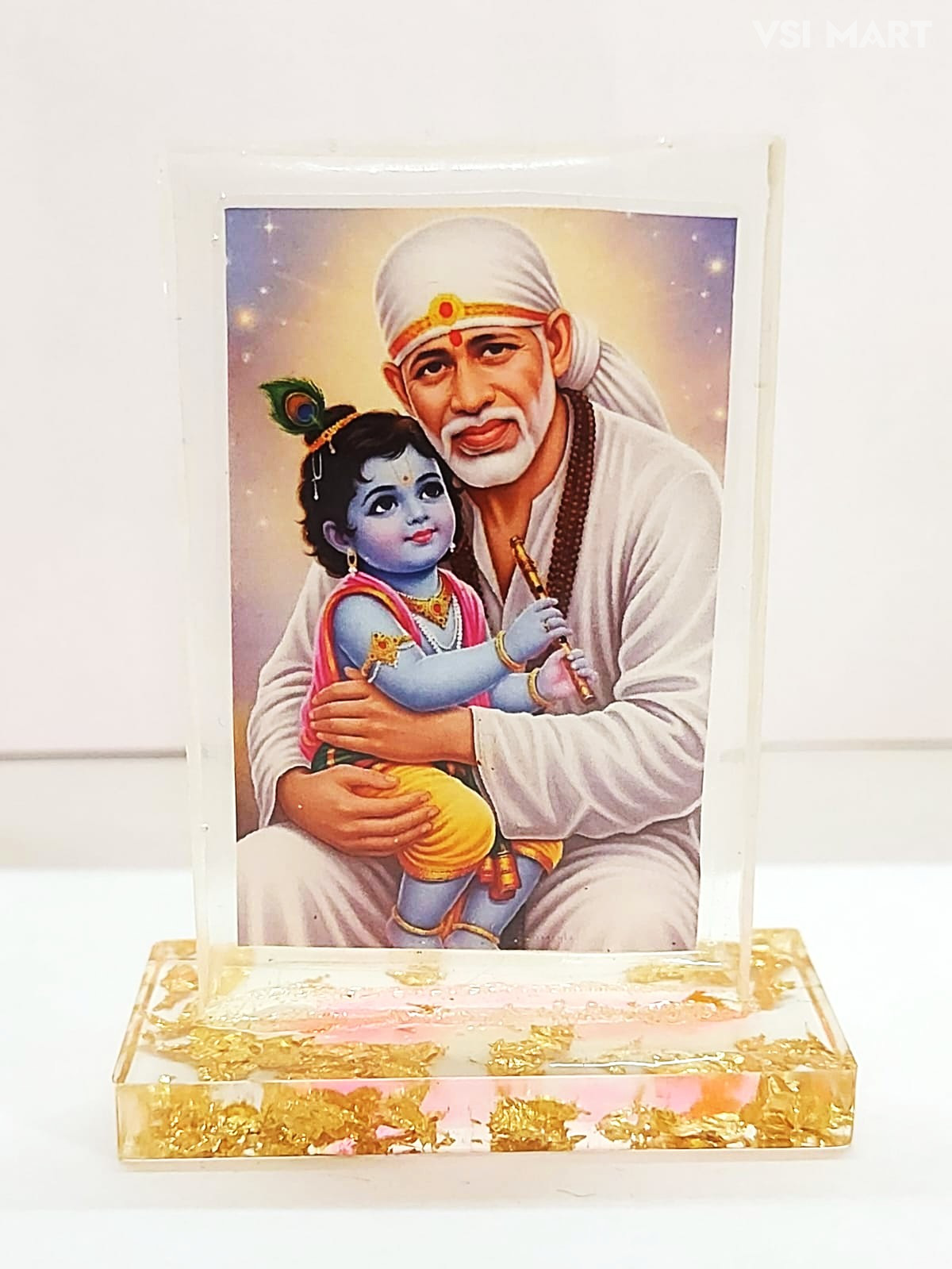 Shirdi Sai Baba Photo Resin Car Dashboard, Home, Office Decor