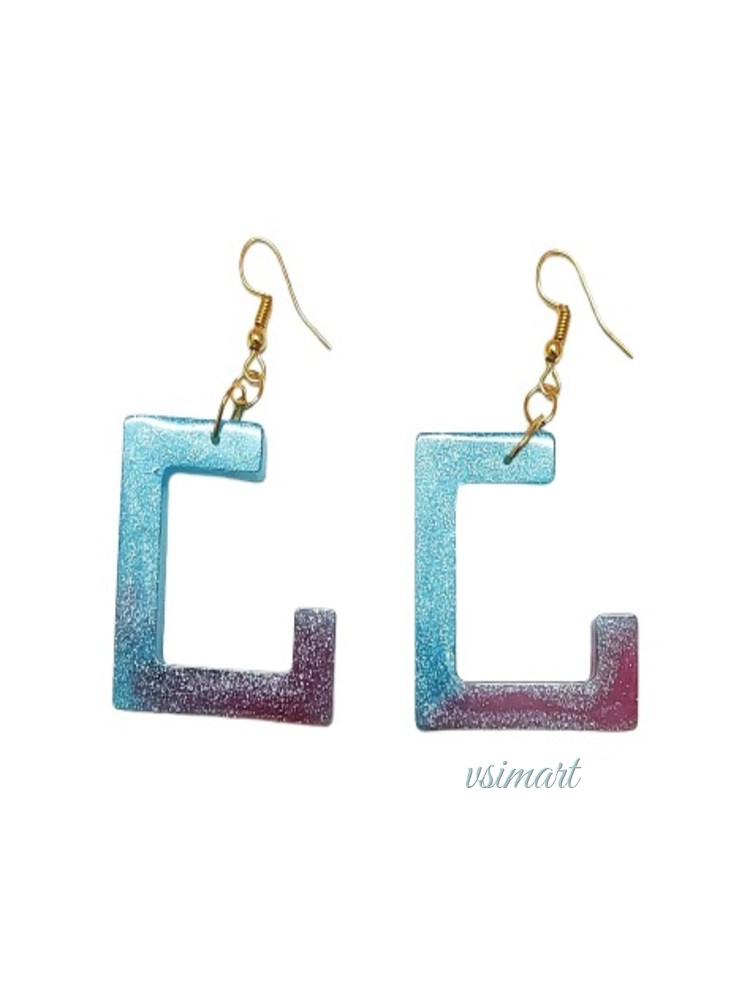 Resin C Earrings
