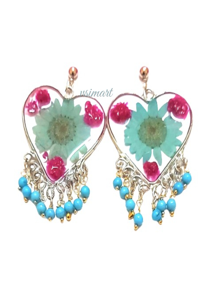 Heartin Resin Transparent Earrings