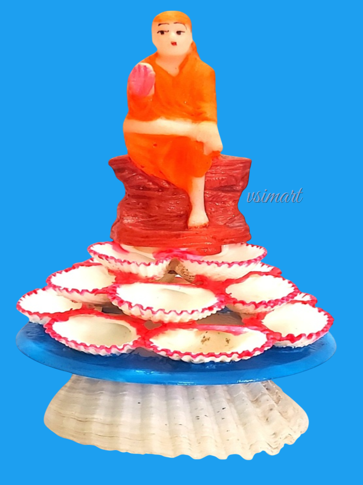 Natural Seashells Lotus Shirdi Sai Baba