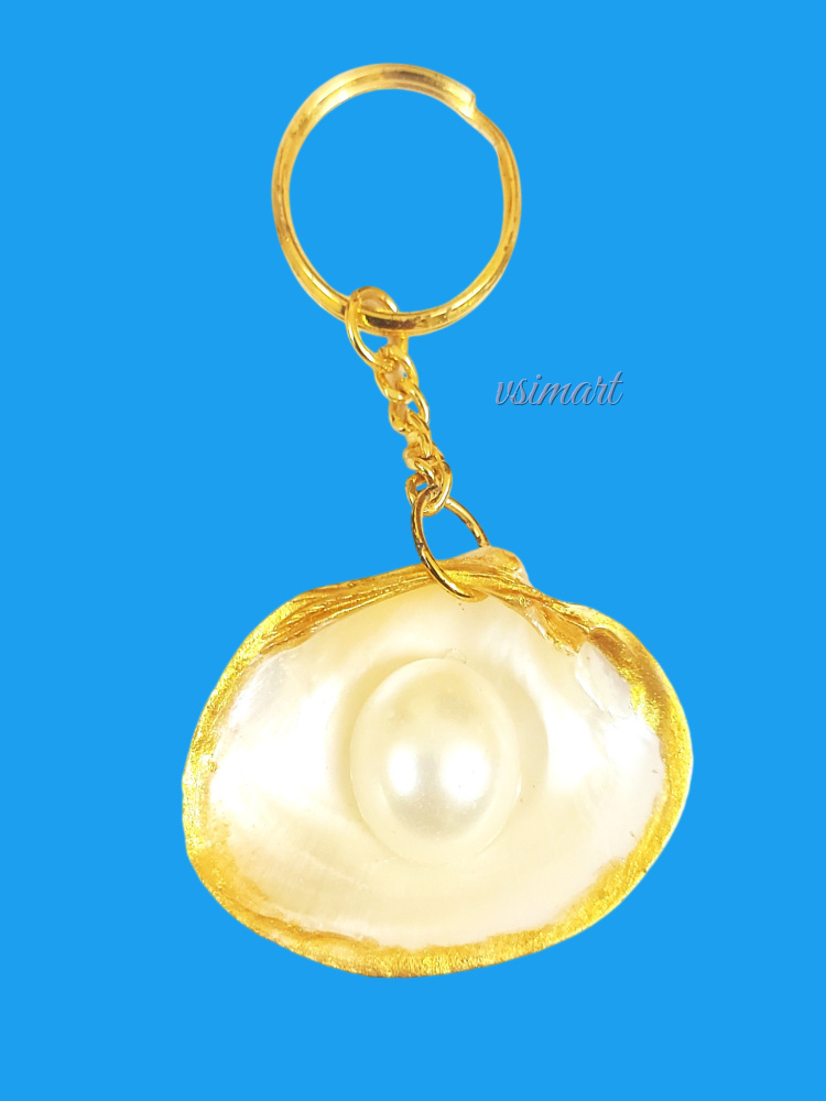 Seashell With Pearl Keychain (Special)