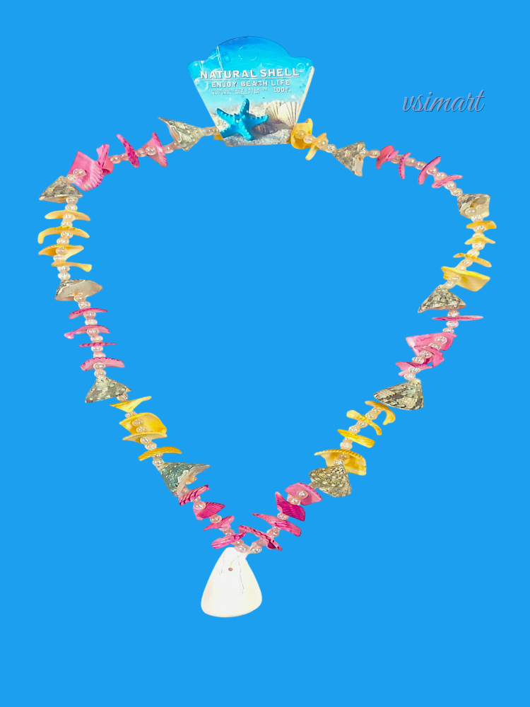 100% Natural Shank Mala with Big Shank Pendent