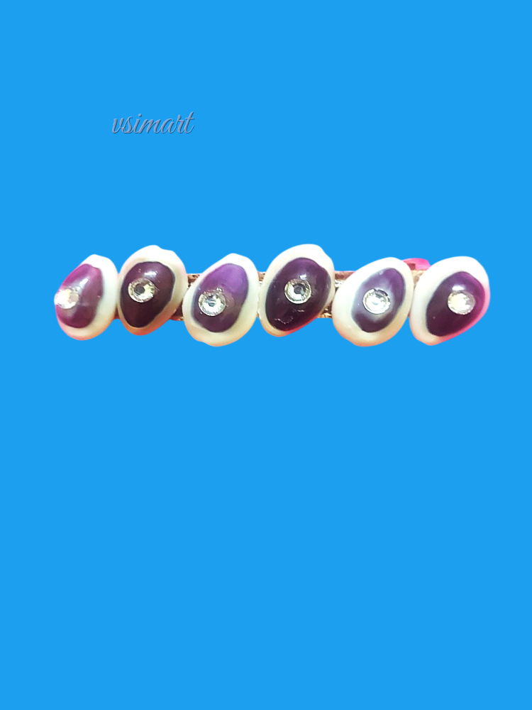 Imported Quality Rare Variety Real Cowrie Seashell with Metal Clip