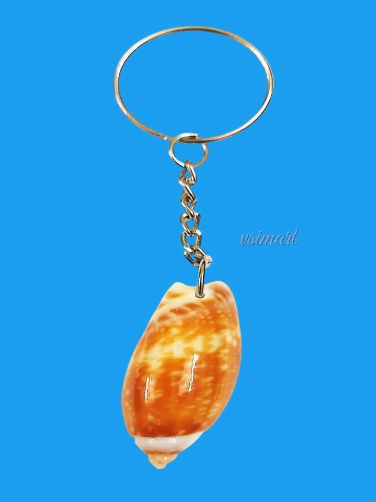 Rare Variety Honey Color Natural Chank Keychain