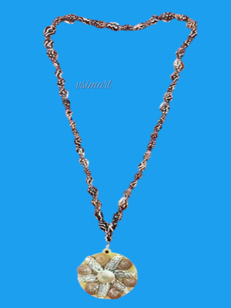 Imported Natural Mini Chank Mala with Rare Variety Chank Pendent