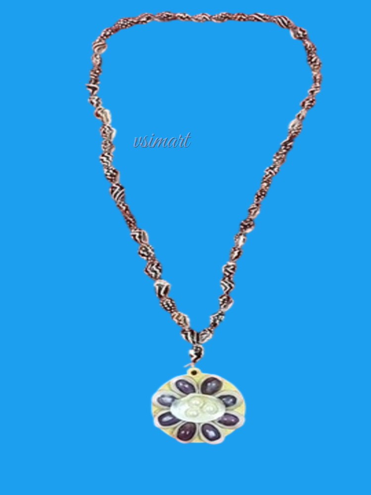 Imported Natural Mini Chank Mala with Rare Variety Cowrie Pendent