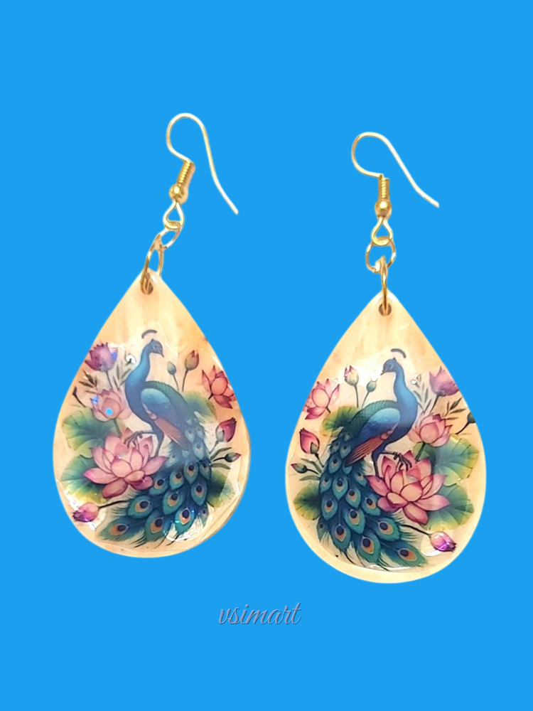 Resin Mayel Drops Earrings