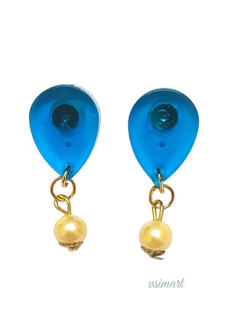 Handmade Resin Blue Clear Drops