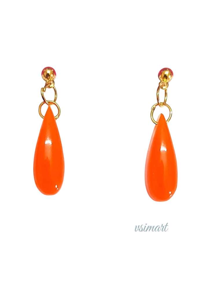 Resin Drops Earrings (1Set)