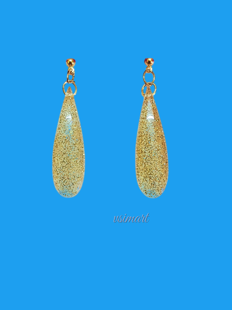 Resin Long Drops Earrings (1Set)