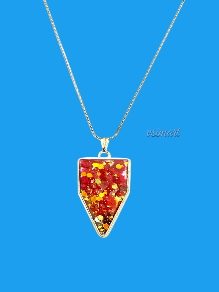 Resin Real Flower Pendent Chain