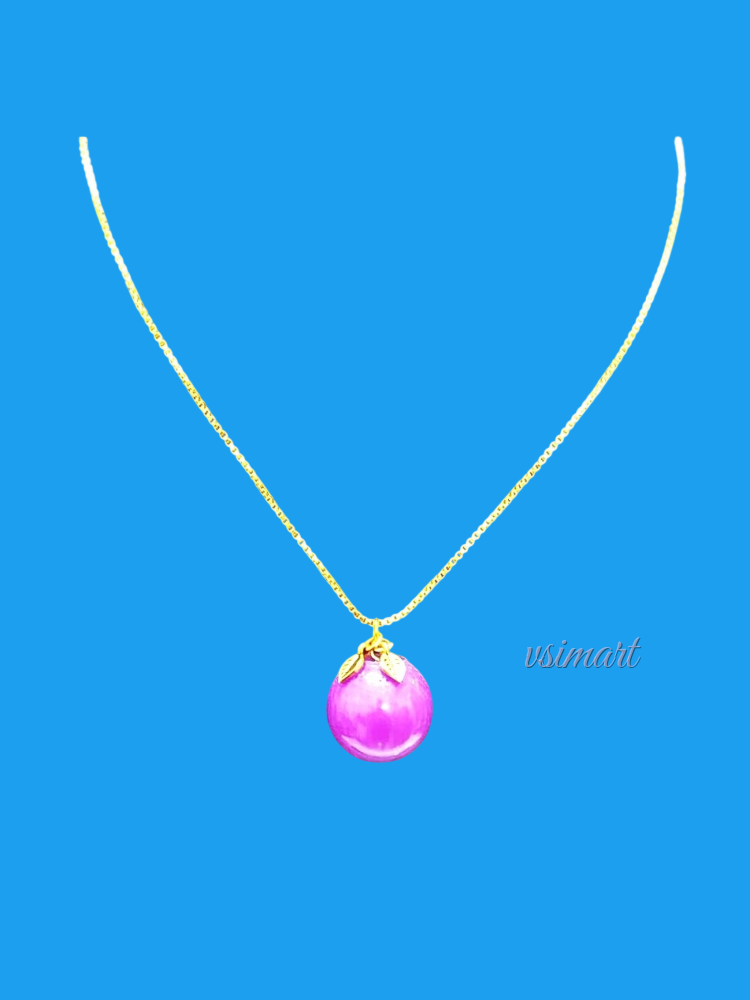 Resin Glassy Ball Pendent Chain