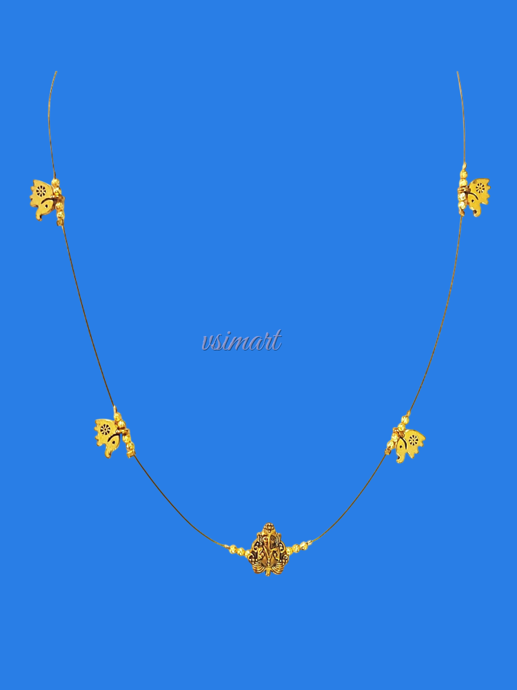 Invisible Necklace Gold Plated Ganesh Pendent